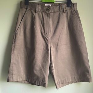L.L. Bean Original Fit Olive Green Bermuda Shorts
